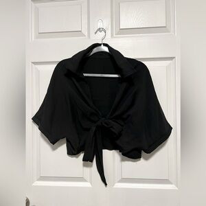 Cropped Tie Blouse - Sz XL